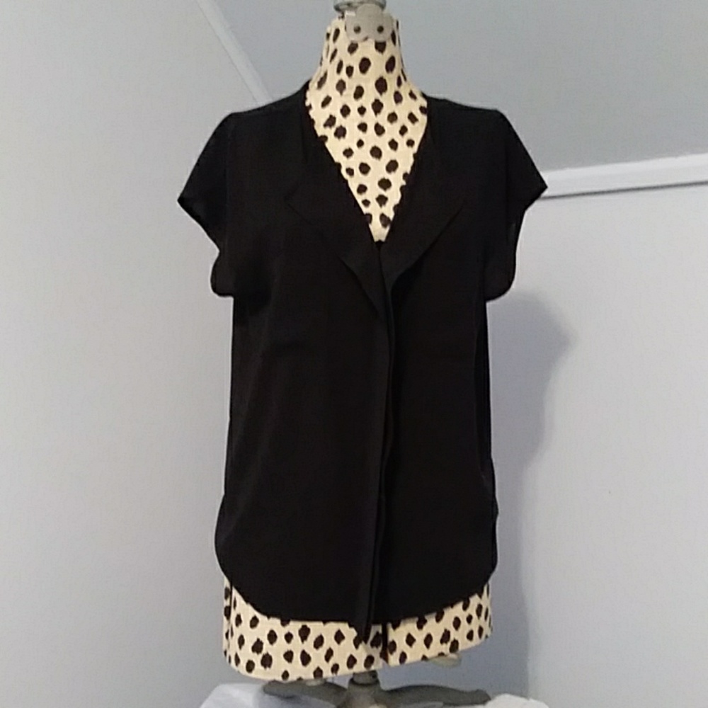 Sophisticated Flowy Black Blouse